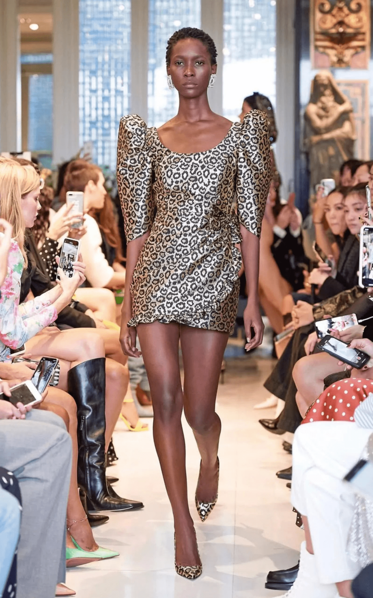 Alessandra Rich Lurex Leo Jacquard Mini Dress - Runway Catalog