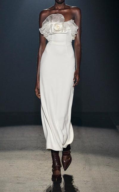 Alessandra Rich Organza - Trim Maxi Dress - Runway Catalog