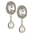 Alessandra Rich Pearl Drop Clip - On Earrings - Runway Catalog