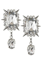 Alessandra Rich Spike Pendant Drop Clip - On Earrings - Runway Catalog