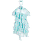 Alessandra Rich Violet Silk Georgette Mini Dress - Runway Catalog