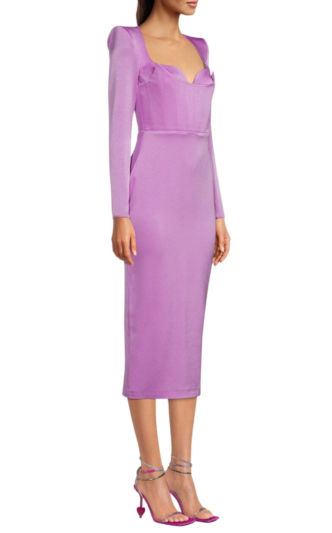 Alex Perry Blythe Satin Crepe Corset Dress - Runway Catalog