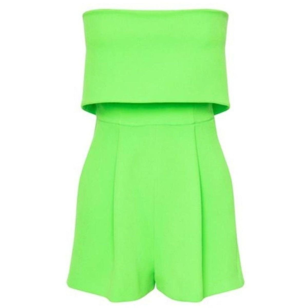 Alex Perry Darby Overlay Crepe Strapless Romper - Runway Catalog