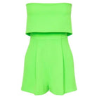 Alex Perry Darby Overlay Crepe Strapless Romper - Runway Catalog