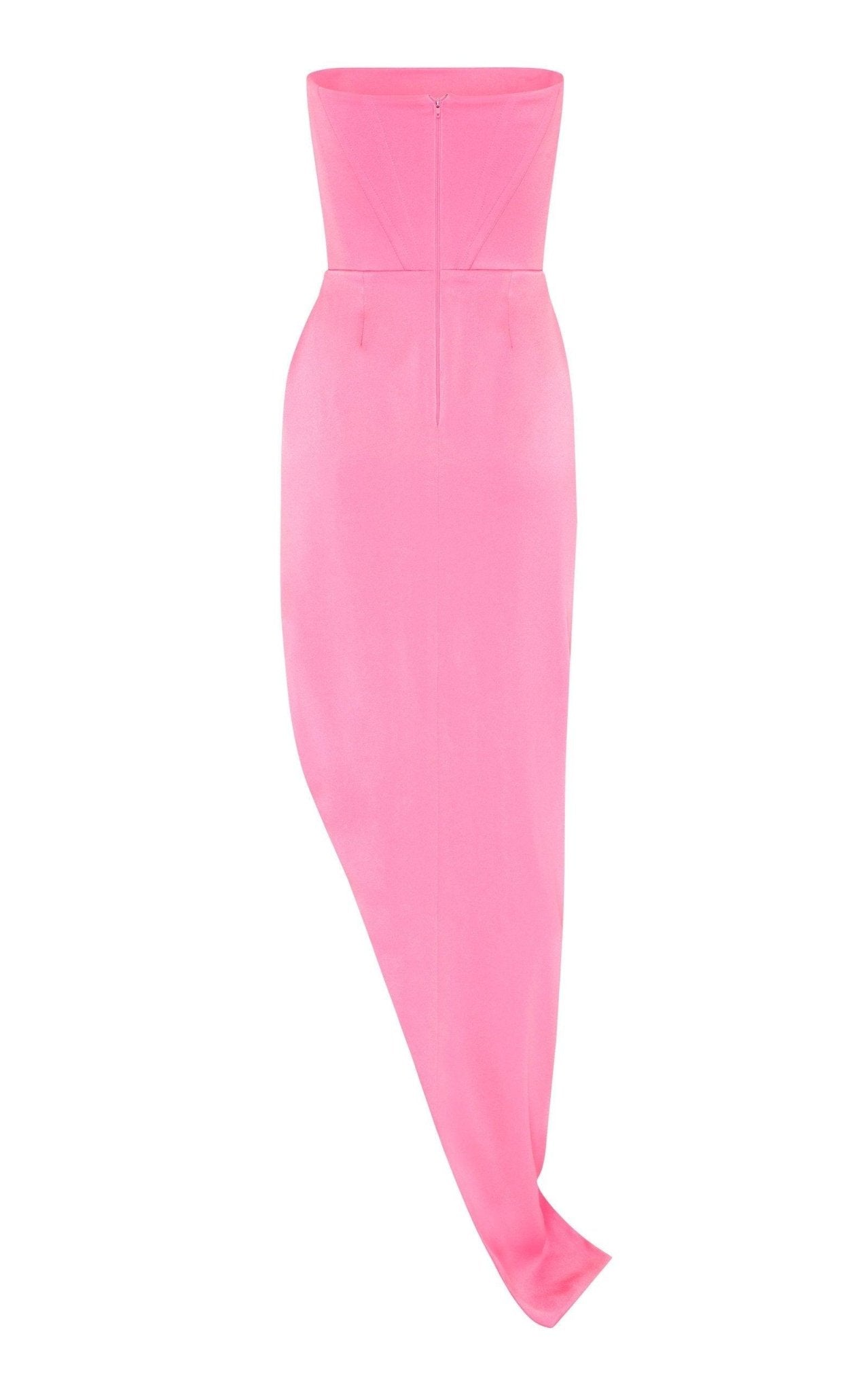 Alex Perry Ledger Satin Crepe Pink Strapless Dress