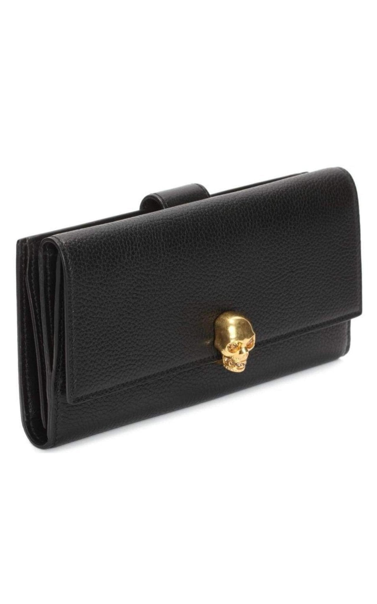 Alexander McQueen Continental Scull Leather Wallet - Runway Catalog