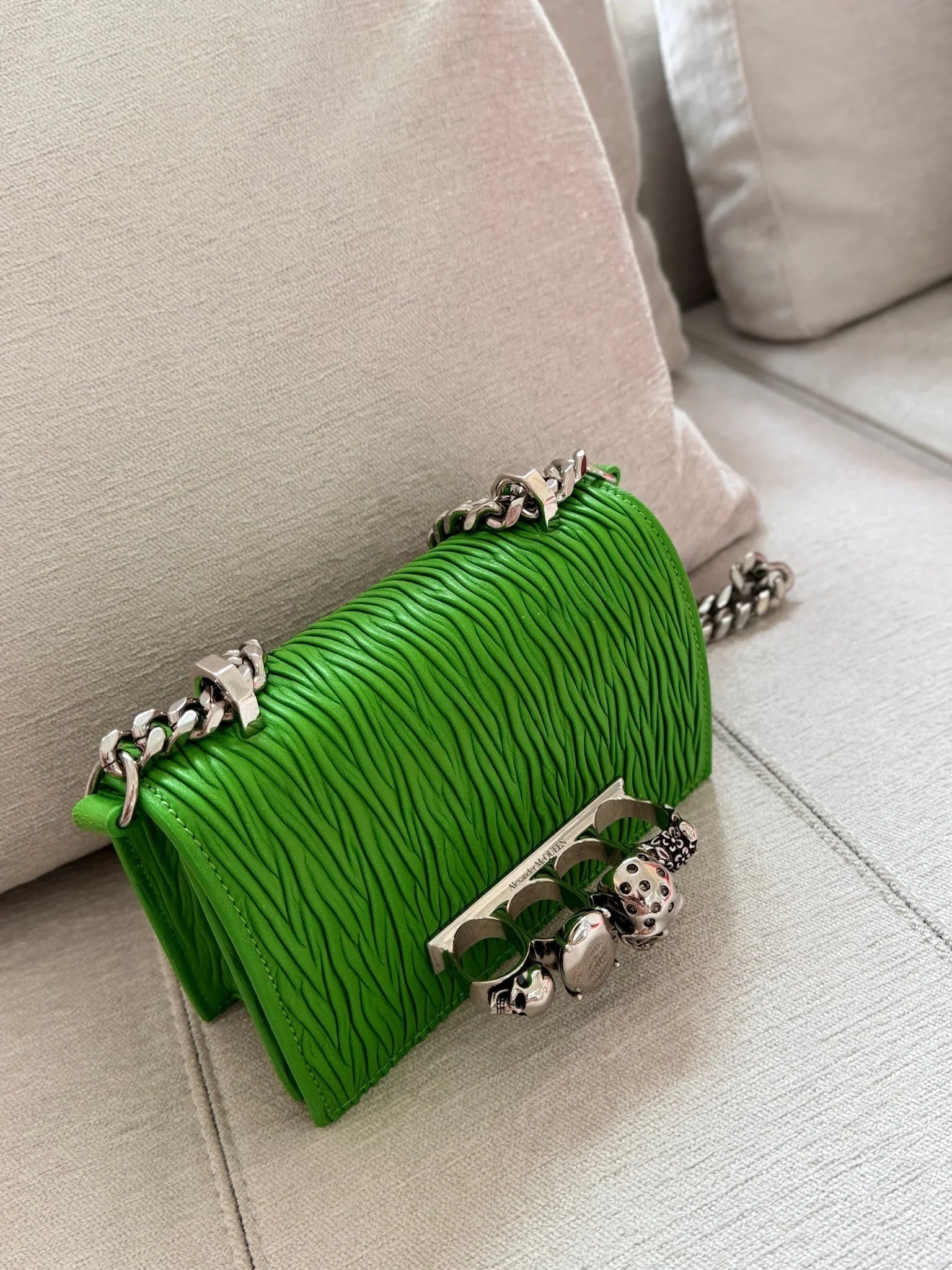 Alexander McQueen Jewelled Small Crossbody Satchel Bag