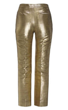 Alexander McQueen Metallic Moire Cigarette Pants - Runway Catalog