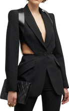 Alexander McQueen Single - Breasted Slashed Blazer - Runway Catalog