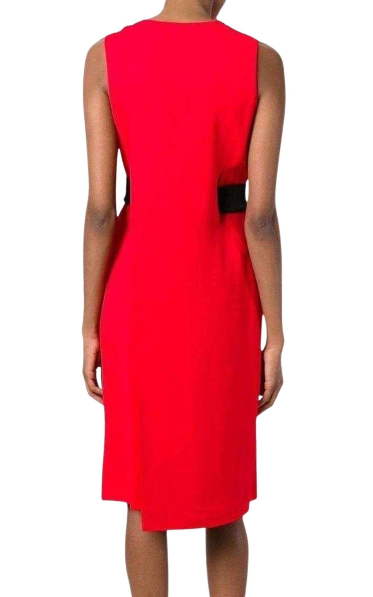 Alexander Wang Belt Detail Red Sheath Dress - Runway Catalog