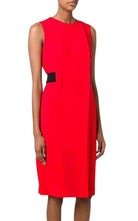 Alexander Wang Belt Detail Red Sheath Dress - Runway Catalog