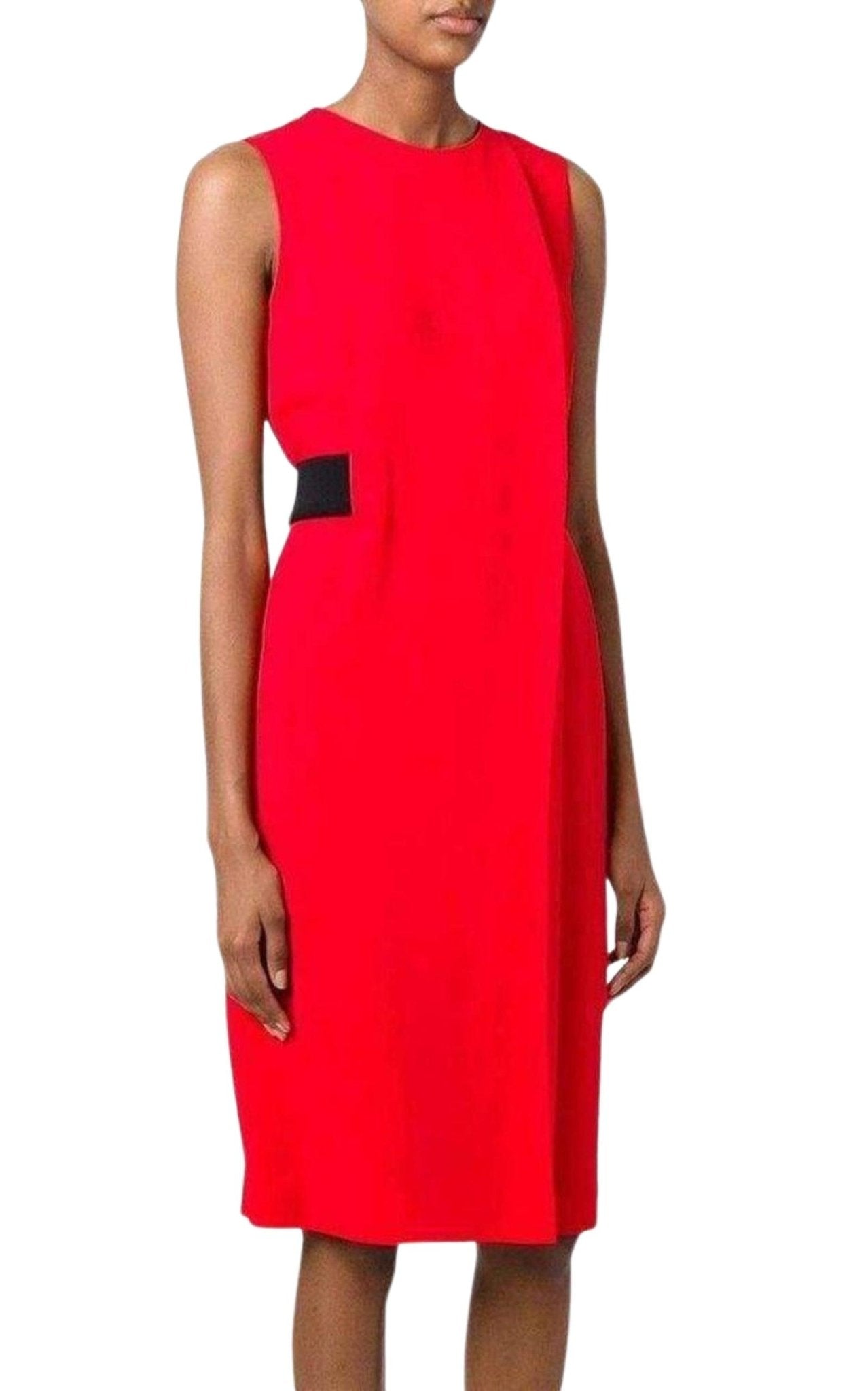 Alexander Wang Belt Detail Red Sheath Dress - Runway Catalog