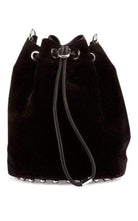 Alexander Wang Black Suede Alpha Bucket Bag - Runway Catalog