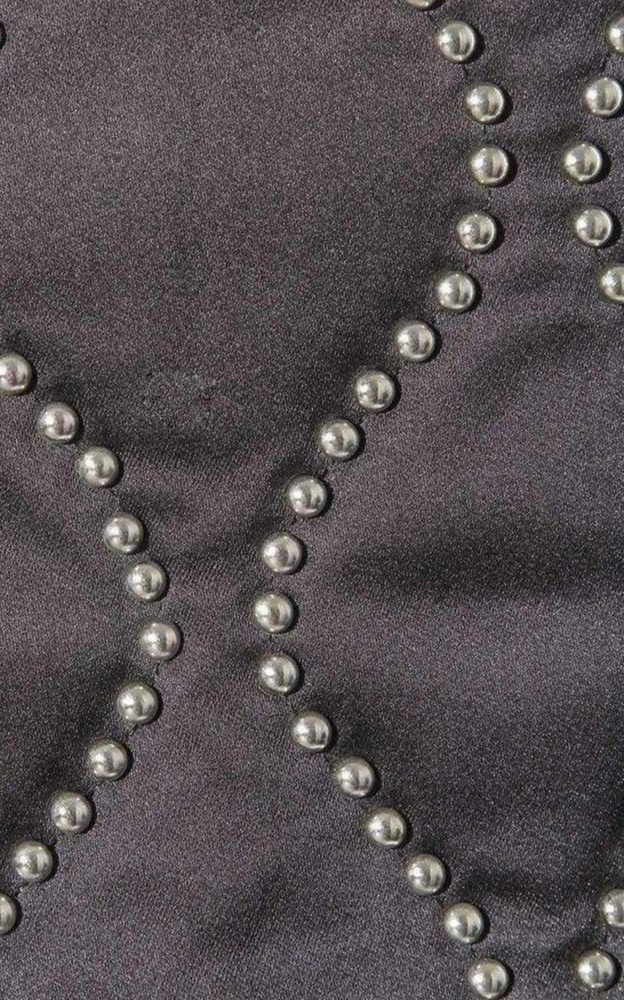 Alexander Wang Studded Embellished Black Satin Skirt - Runway Catalog