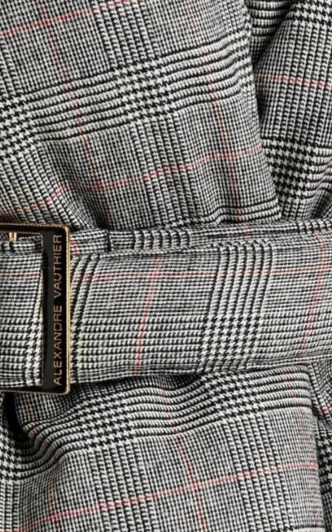 Alexandre Vauthier Checked Stretch - Wool Puffer Jacket - Runway Catalog