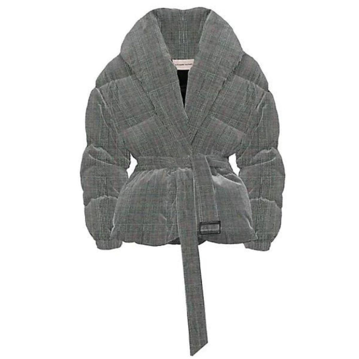 Alexandre Vauthier Gestreifter Stretch – Woll-Steppjacke – Laufsteg-Katalog