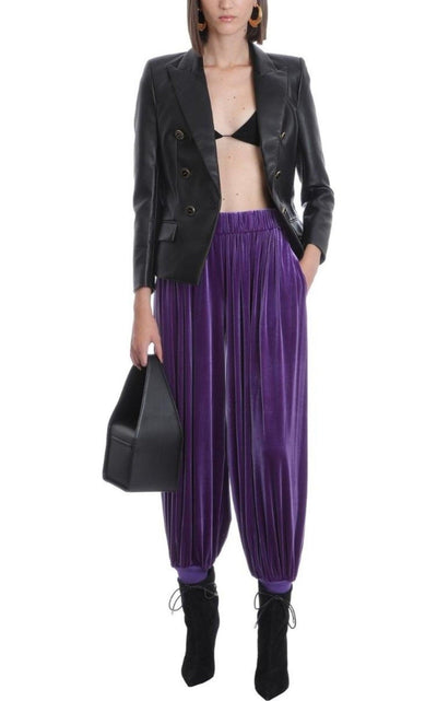 Alexandre Vauthier Double - breasted Leather Blazer - Runway Catalog