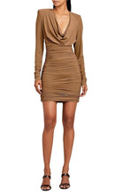 Alexandre Vauthier Draped Jersey Cowl Neck Mini Dress - Runway Catalog