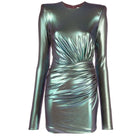 Alexandre Vauthier Iridescent Mini Ruched Dress - Runway Catalog