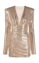 Alexandre Vauthier Ruched V - neck Dress - Runway Catalog