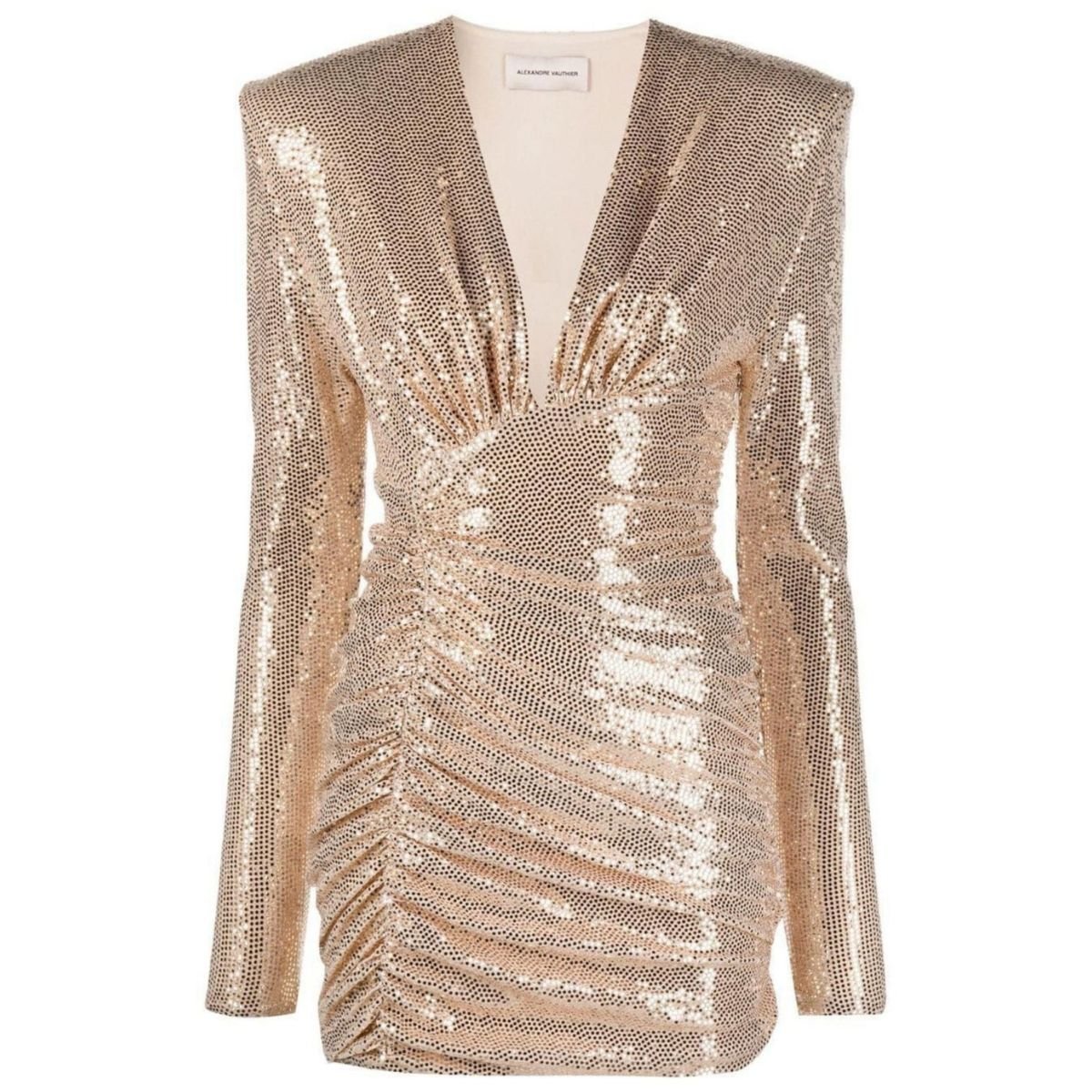 Alexandre Vauthier Ruched V - neck Dress - Runway Catalog