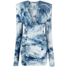 Alexandre Vauthier Tie - dye Print Ruched Mini Dress - Runway Catalog