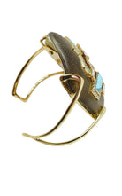Alexis Bittar Crystal and Turquoise Cuff Bracelet - Runway Catalog