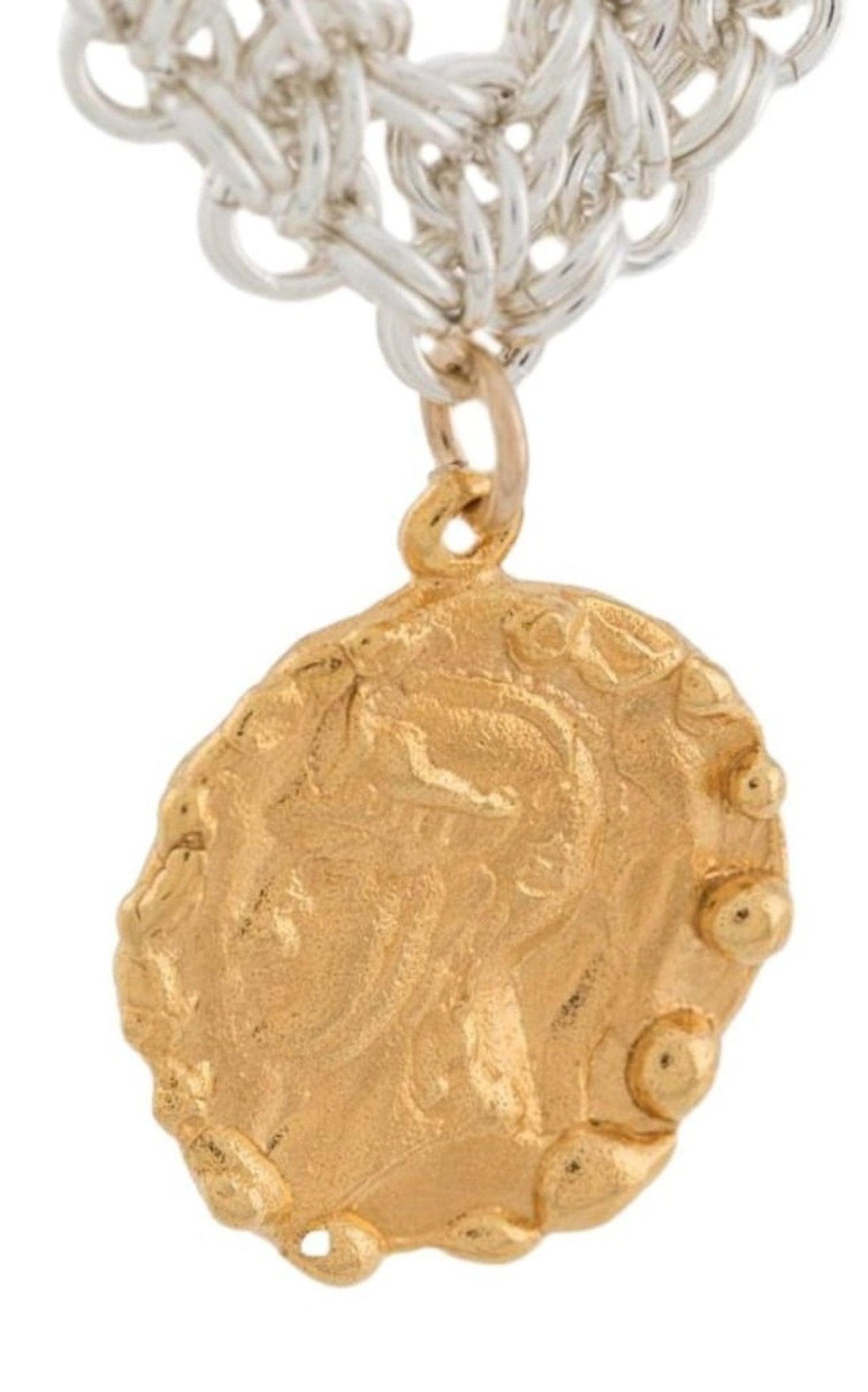 Alighieri 24K Gold - Plated Woven Tapestry Amulet Necklace - Runway Catalog