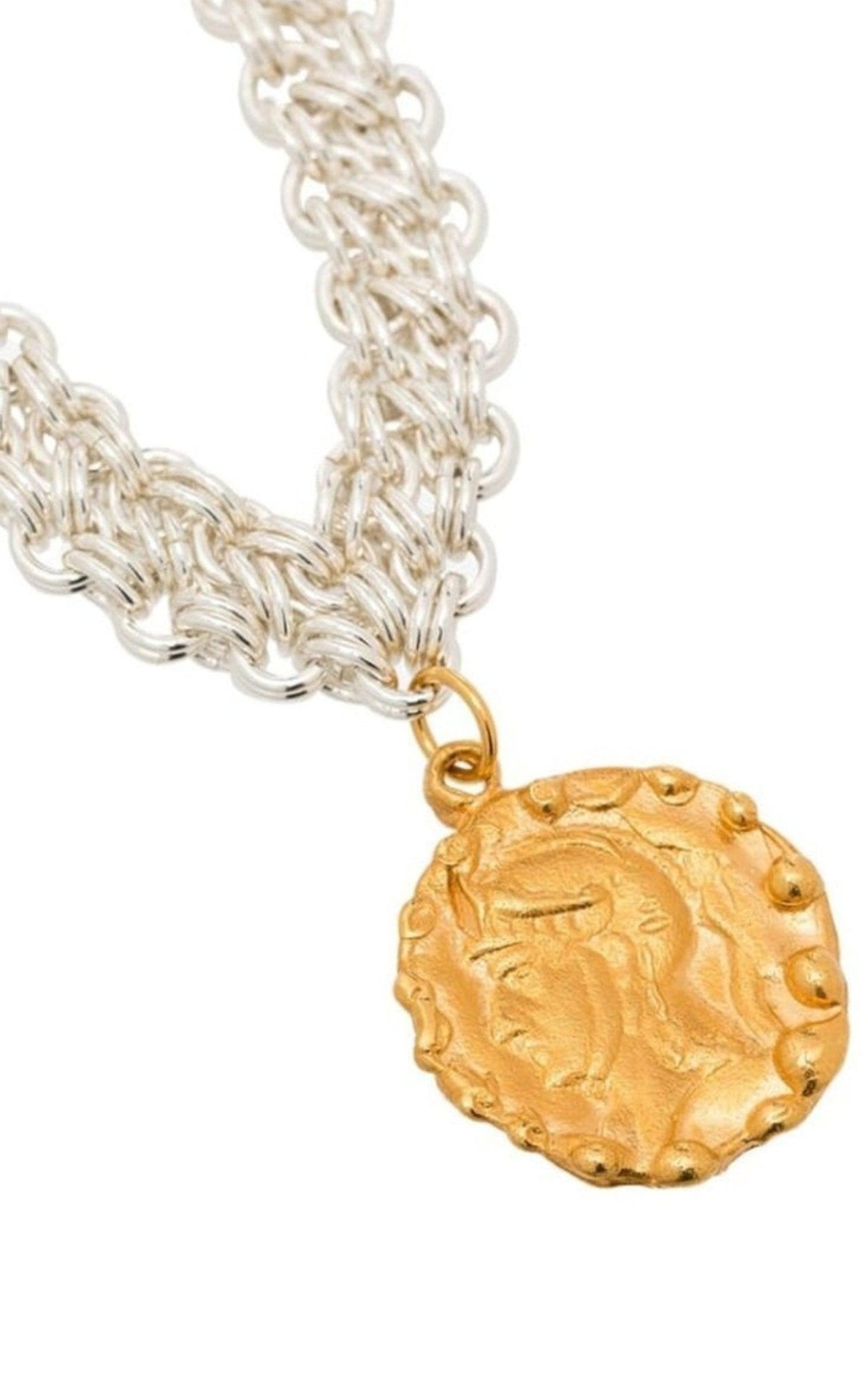 Alighieri 24K Gold - Plated Woven Tapestry Amulet Necklace - Runway Catalog