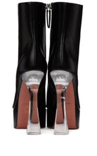 Amina Muaddi Dua Glass Ankle Boots - Runway Catalog