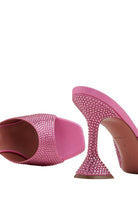 Amina Muaddi Pink Lupita Crystal Mules - Runway Catalog
