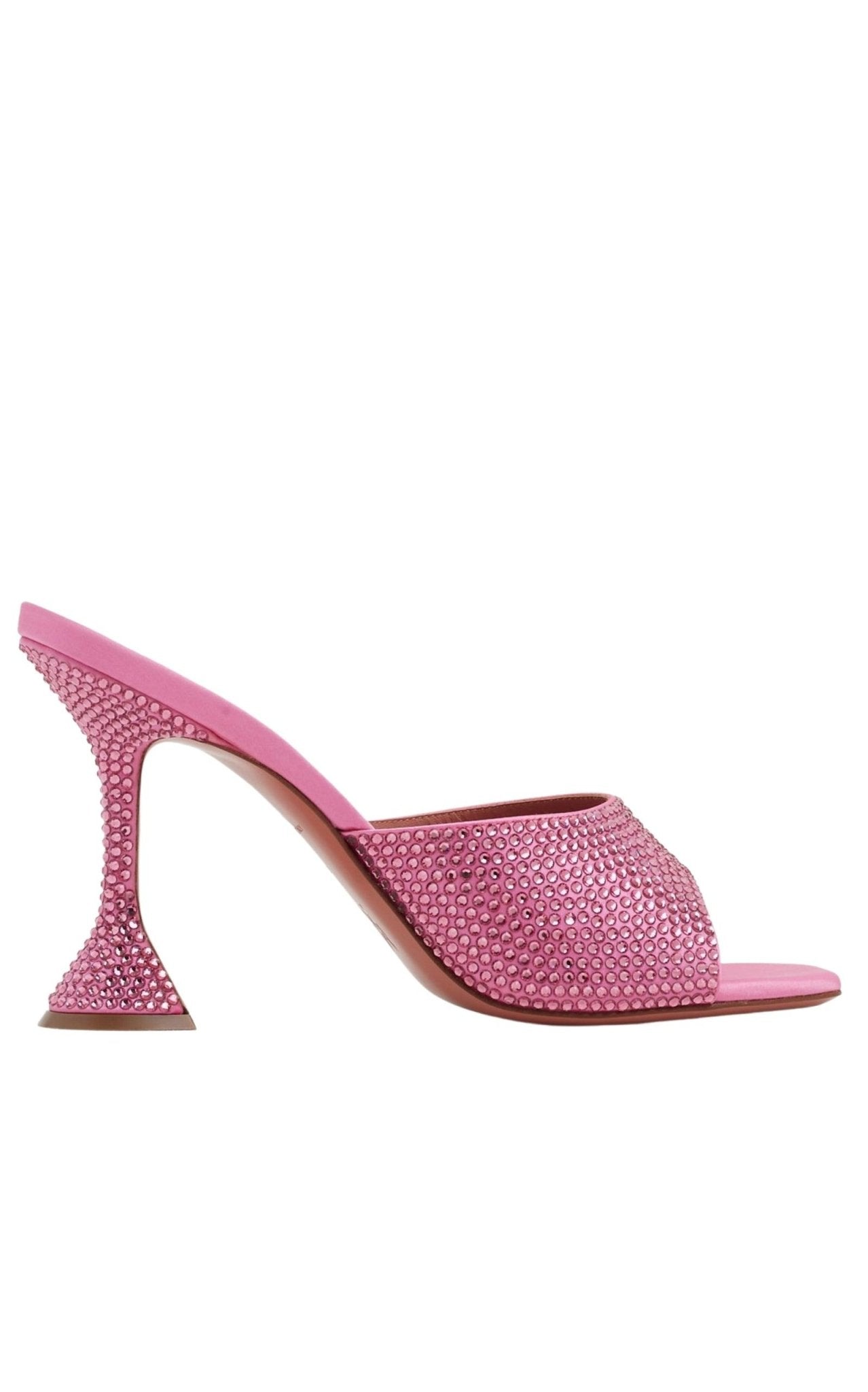 Amina Muaddi Pink Lupita Crystal Mules - Runway Catalog