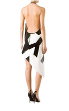Anthony Vaccarello Asymmetrical Coated Crepe Dress - Runway Catalog
