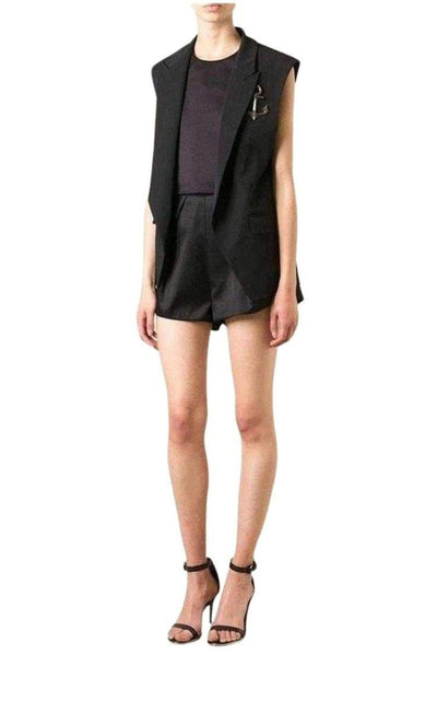 Anthony Vaccarello Pinned Anchor Emblem Vest - Runway Catalog
