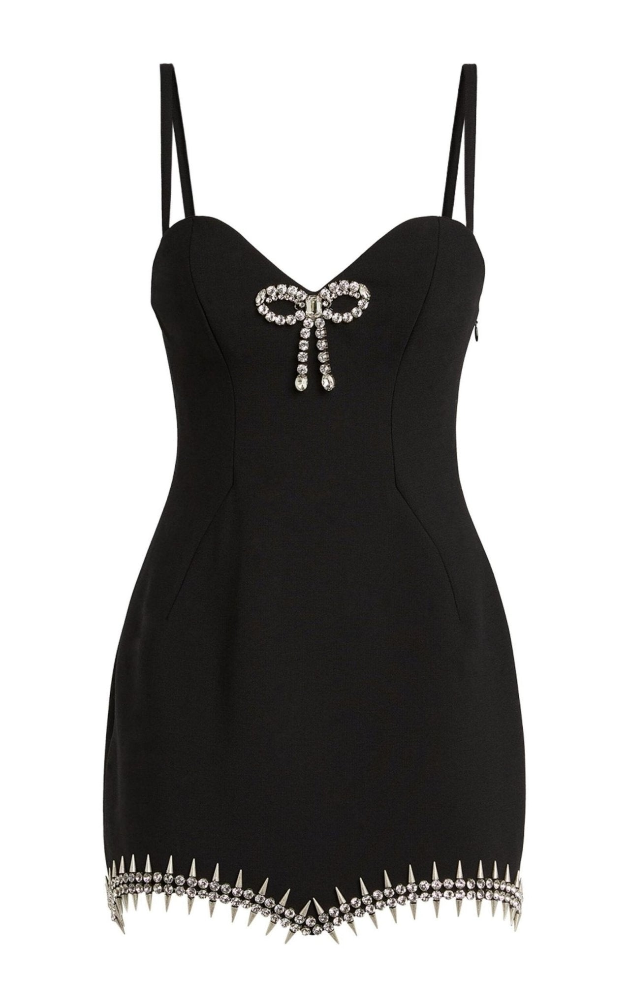 Area NYC Crystal Spike Mini Dress