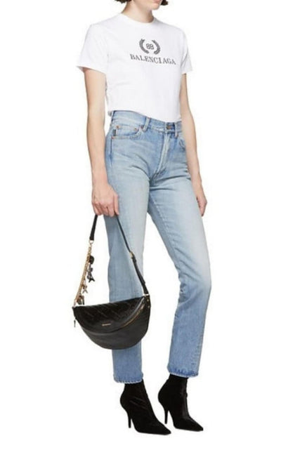 Balenciaga Black Leather Souvenir Belt Bag - Runway Catalog