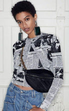 Balenciaga Schwarze Leder-Gürteltasche „Souvenir“ – Runway-Katalog