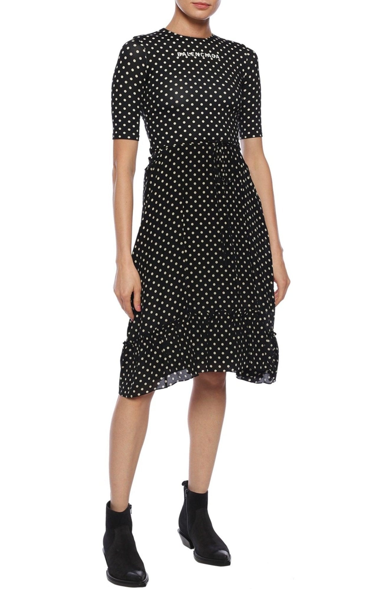 Balenciaga Schwarze Wildleder-Stiefeletten – Runway-Katalog