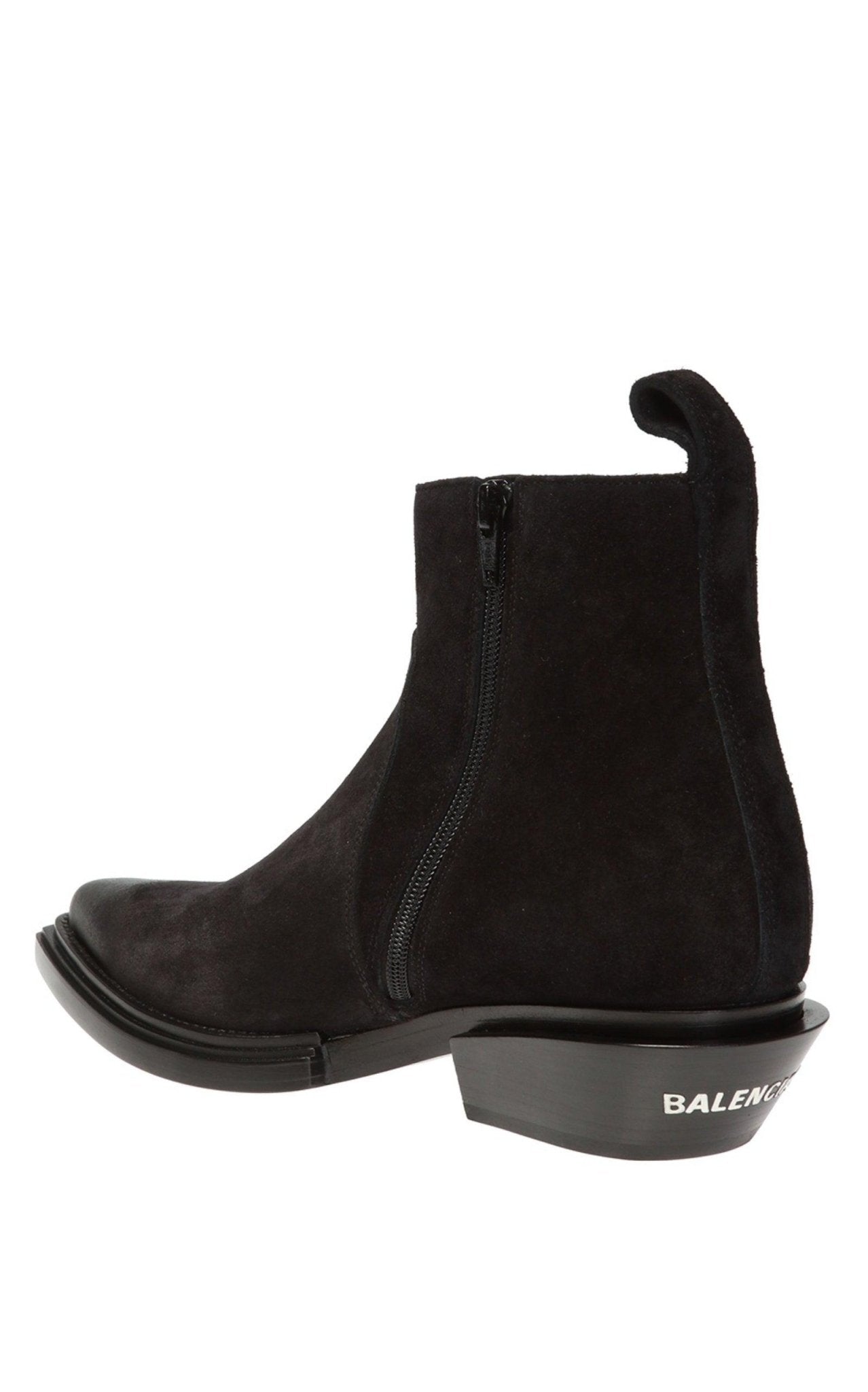 Balenciaga Black Suede Ankle Boots - Runway Catalog