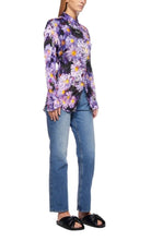 Balenciaga Floral Printed Crinkled Effect Silk Shirt - Runway Catalog