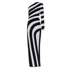 Robe longue asymétrique en maille rayée Balmain - Catalogue défilé