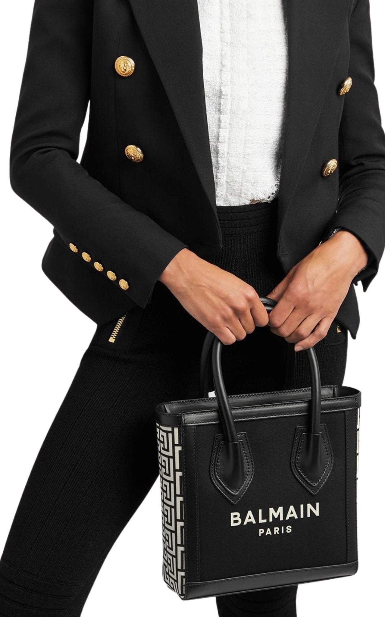 Balmain B-Army 24 Panelled Canvas Tote - Runway Catalog