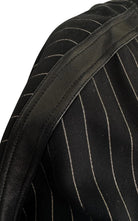 Balmain Balmain Striped Cotton Teddy Jacket in Black and Gold - Runway Catalog