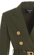 Balmain Belted Double - Breasted Blazer Jacket - Runway Catalog