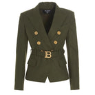 Balmain Belted Double - Breasted Blazer Jacket - Runway Catalog