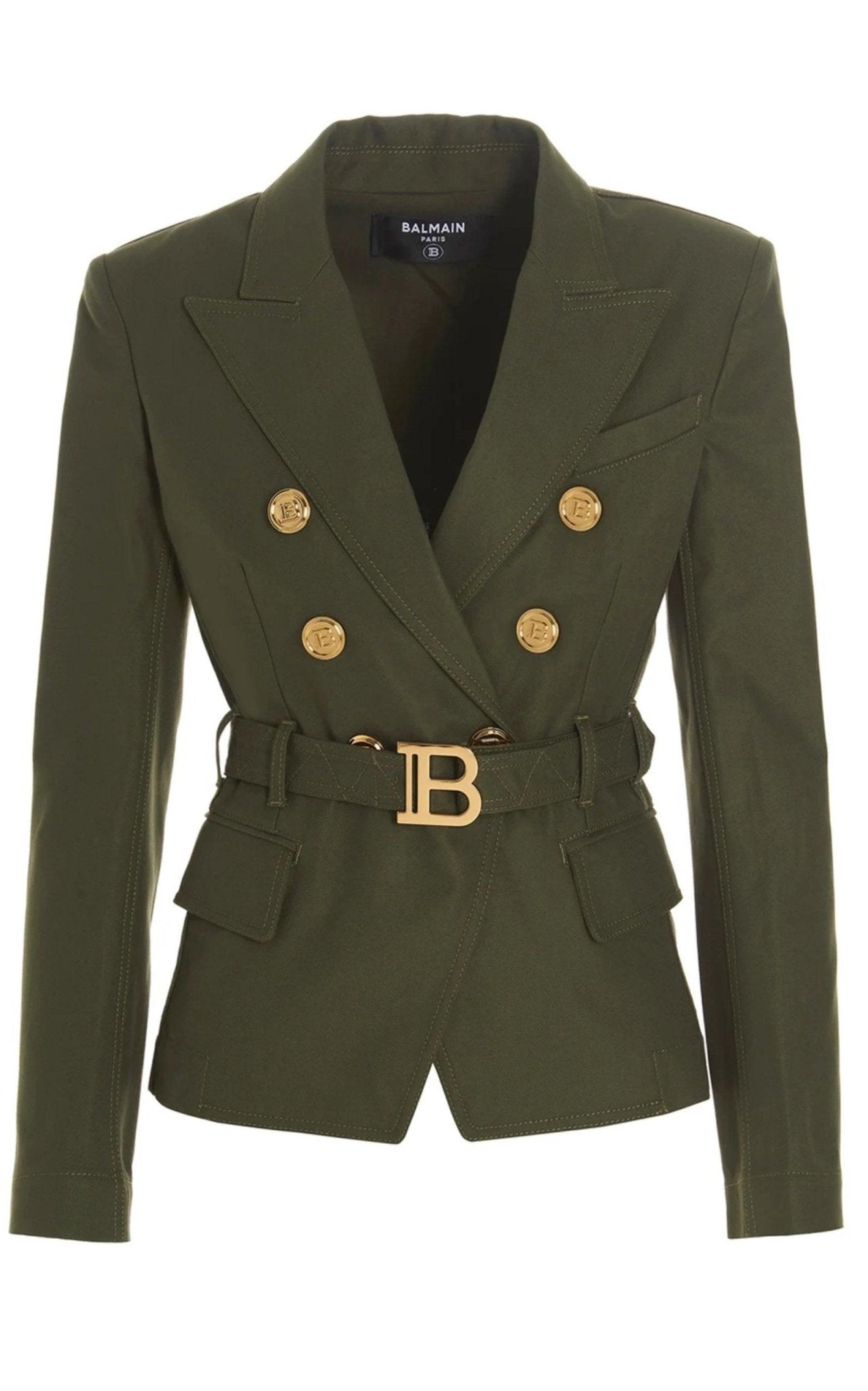 Balmain Belted Double-Breasted Blazer Jacket