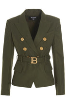 Balmain Belted Double - Breasted Blazer Jacket - Runway Catalog