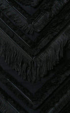 Balmain Black Chevron Fringed Mini Skirt - Runway Catalog