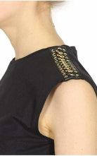 Balmain Black & Gold Chain Trimmed Tank Top - Runway Catalog