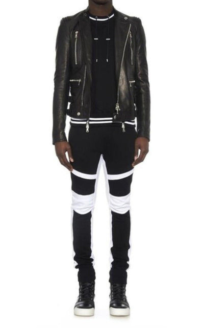 Balmain Black Leather Biker Jacket - Runway Catalog